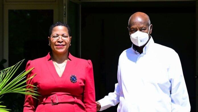 Anita Among, President Museveni